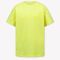 HUGO Kinder Jongens T-Shirt In Geel