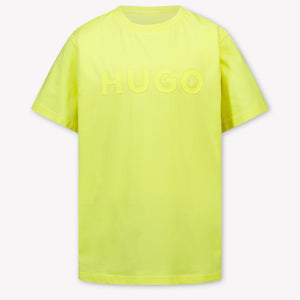 HUGO Kinder Jongens T-Shirt In Geel
