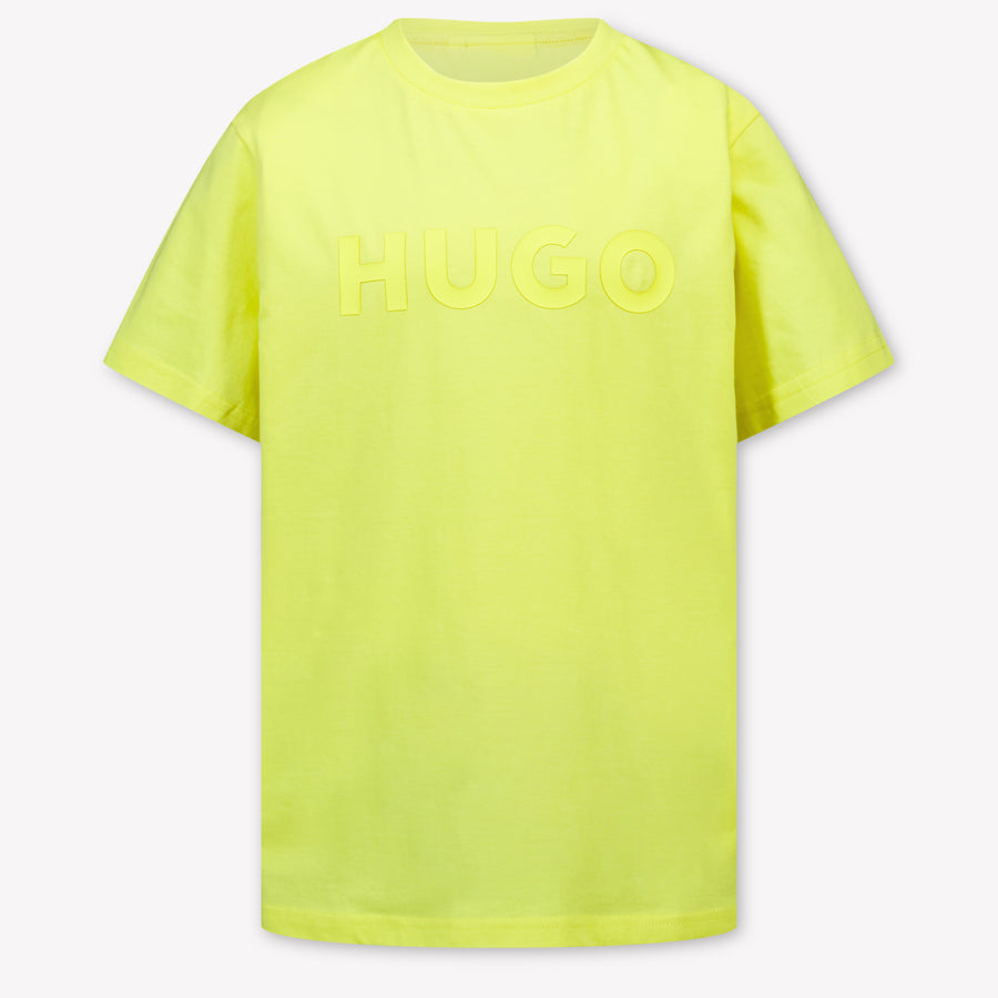 HUGO Kinder Jongens T-Shirt In Geel