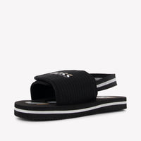 Boss Jongens Slippers In Zwart