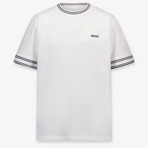 Boss Kinder Jongens T-Shirt In Wit