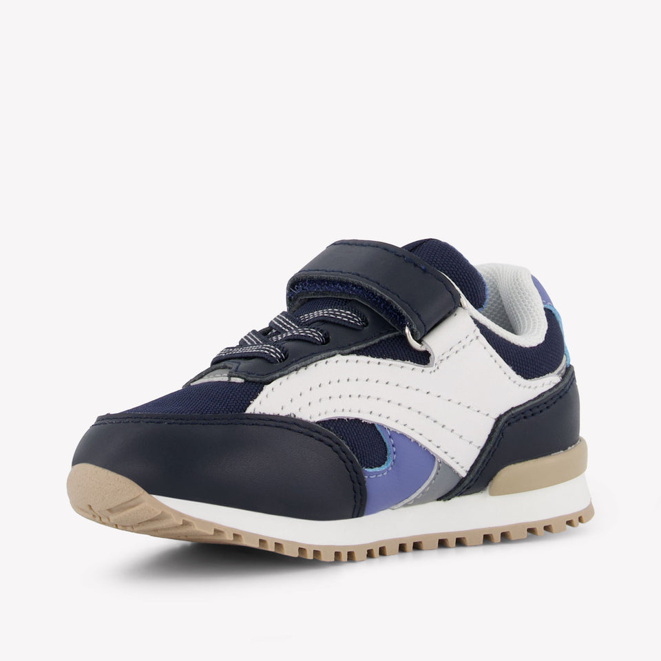 Boss Jongens Sneakers In Navy