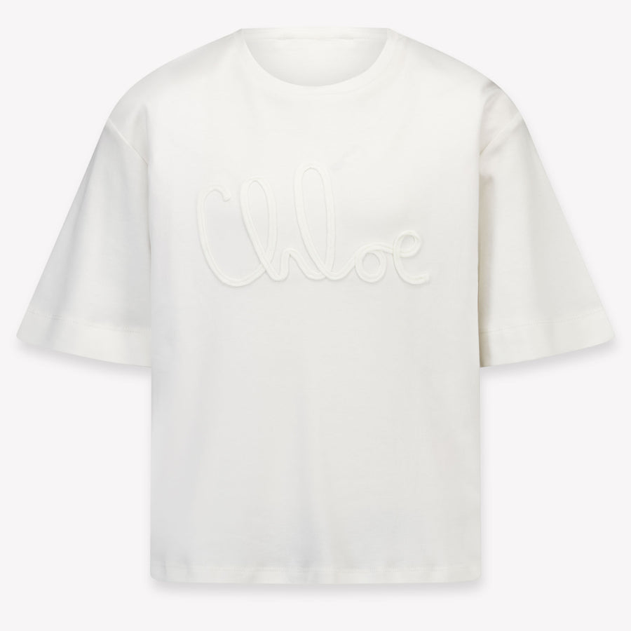 Chloe Kinder Meisjes T-Shirt In Wit