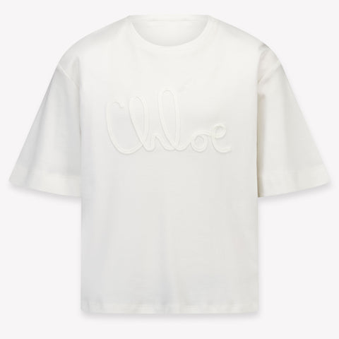 Chloe Kinder Meisjes T-Shirt In Wit