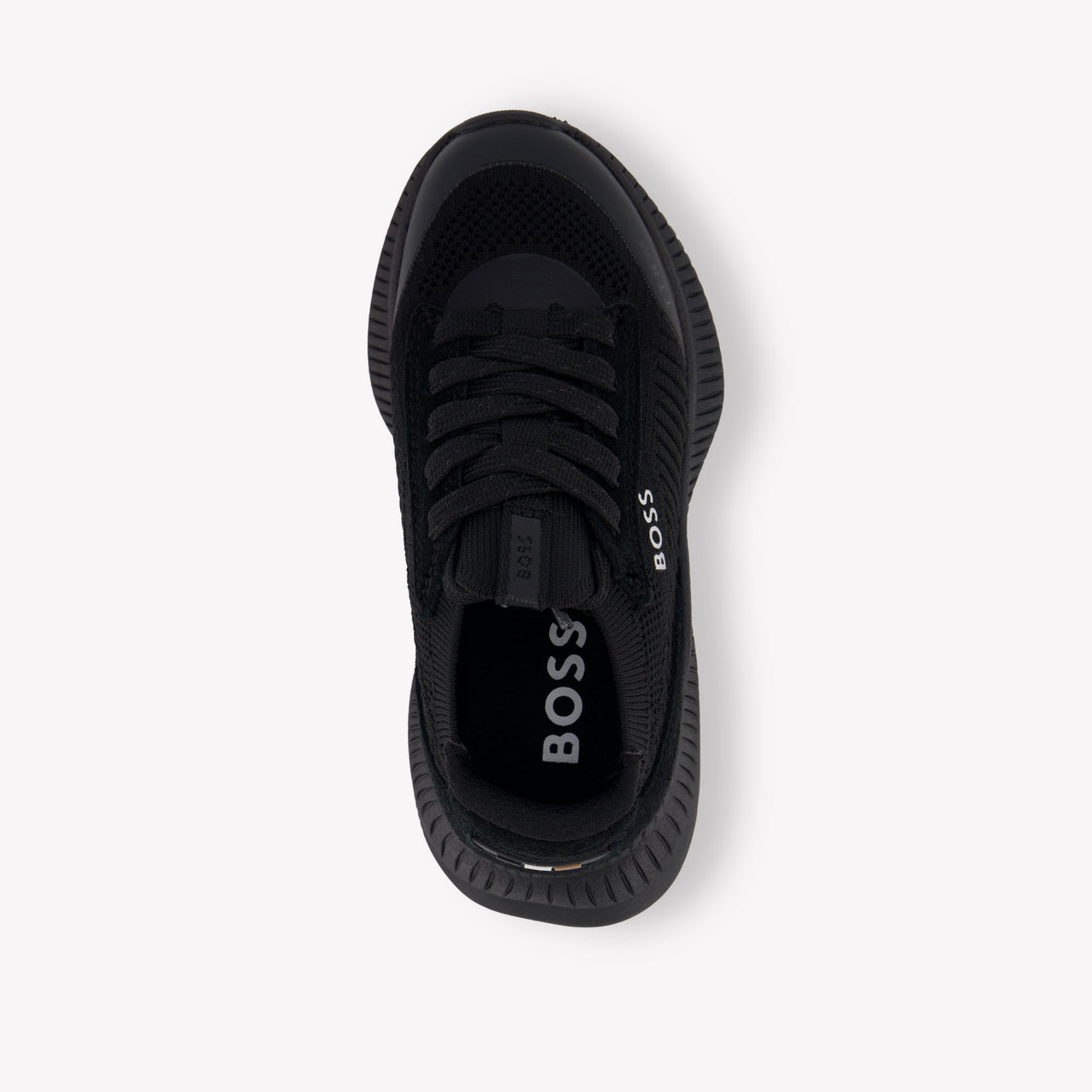 Boss Jongens Sneakers In Zwart