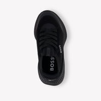 Boss Jongens Sneakers In Zwart