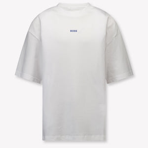 Boss Kinder Jongens T-Shirt In Wit