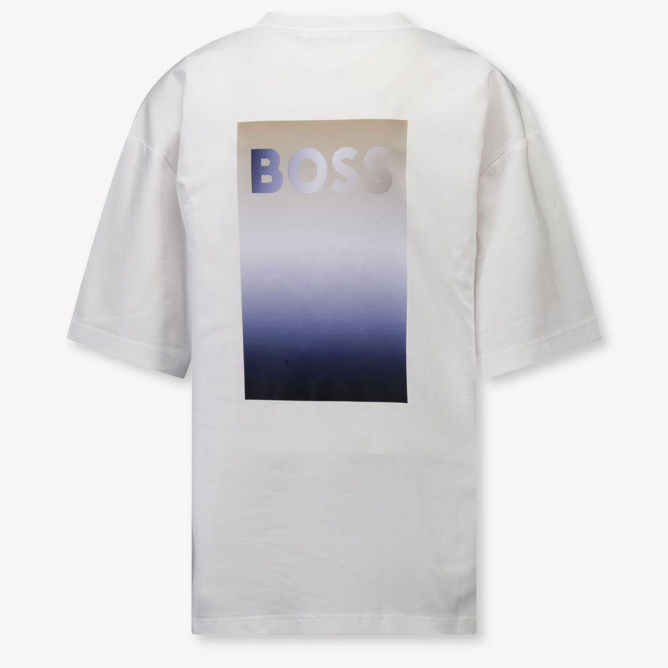 Boss Kinder Jongens T-Shirt In Wit