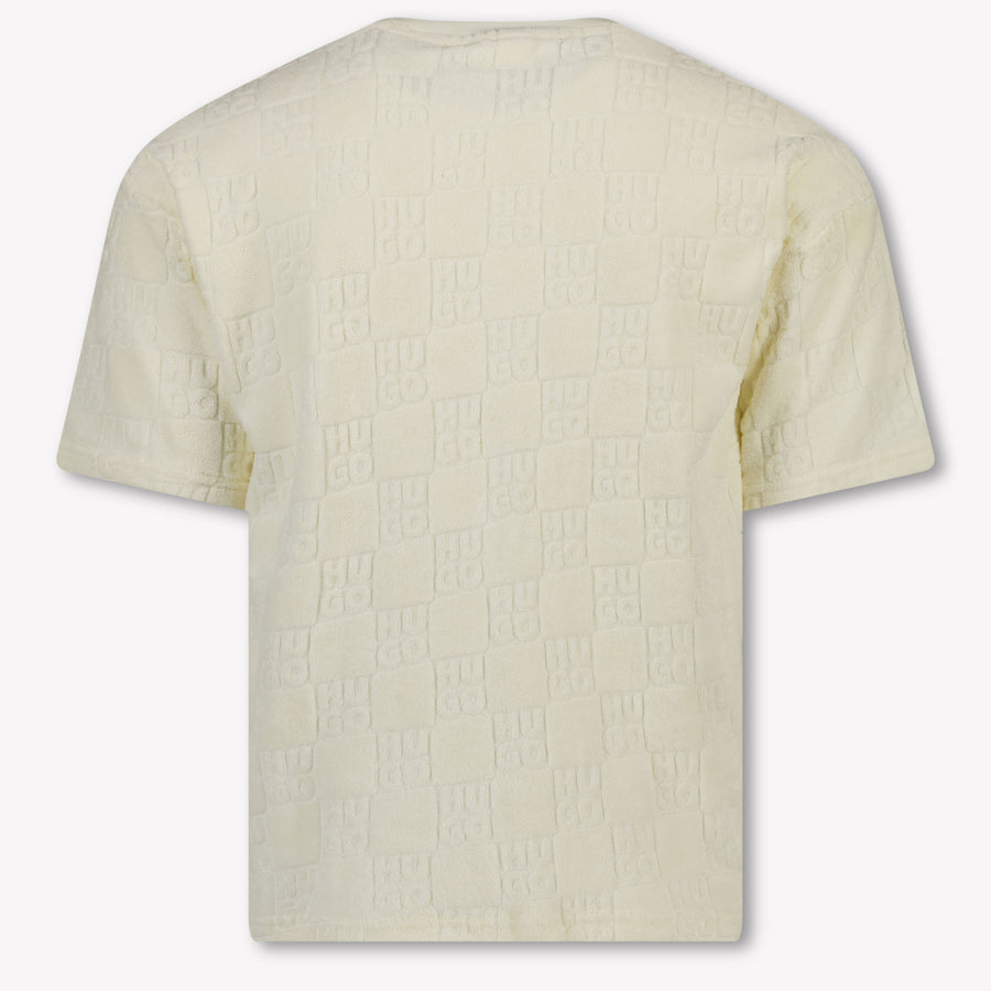 HUGO Kinder Jongens T-Shirt In Licht Beige