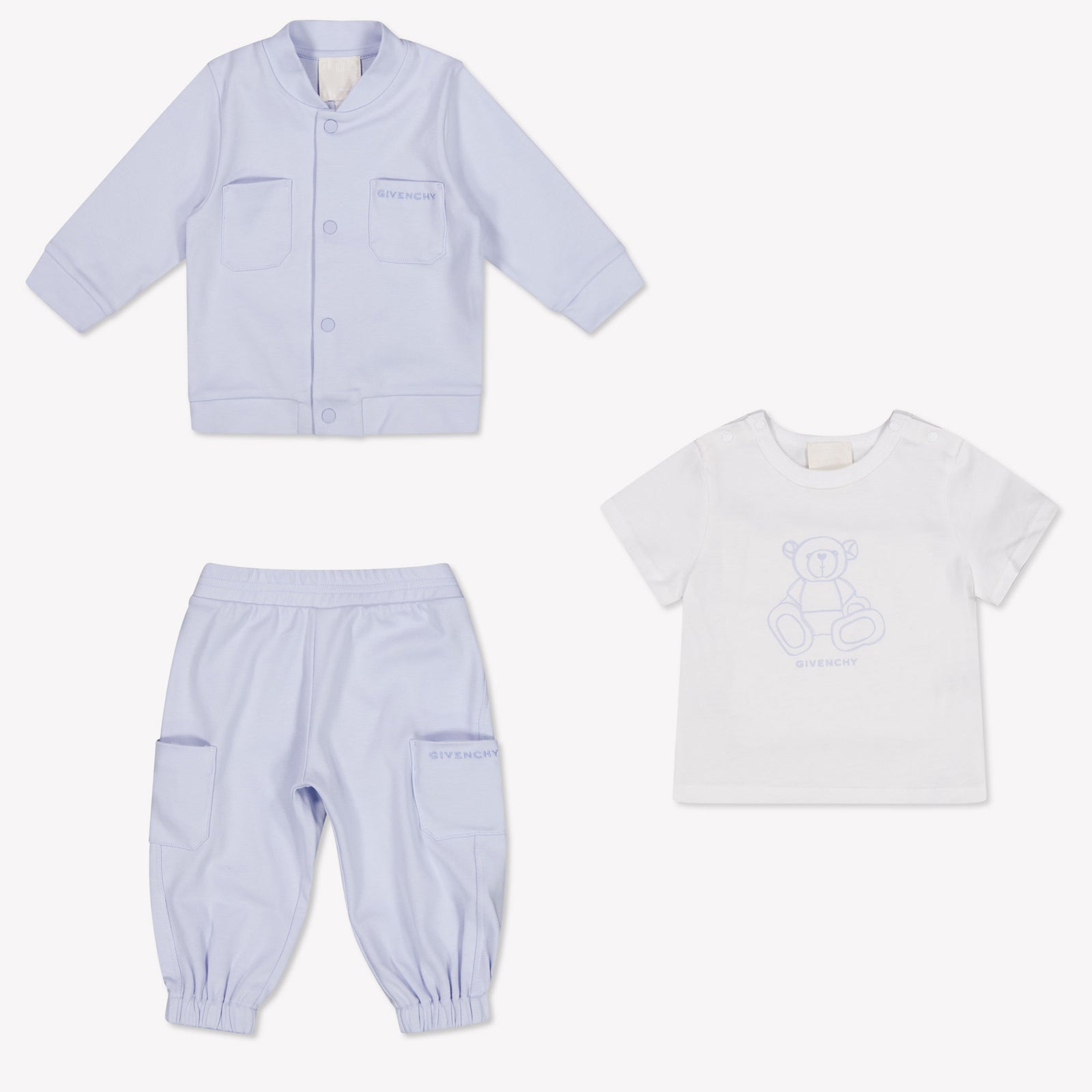 Givenchy Baby Jongens Joggingpak In Licht Blauw