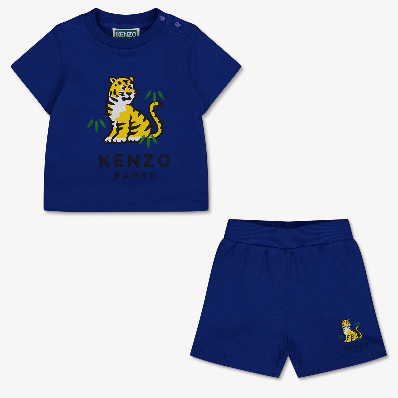 Kenzo Kids Baby Jongens Setje In Cobalt Blauw