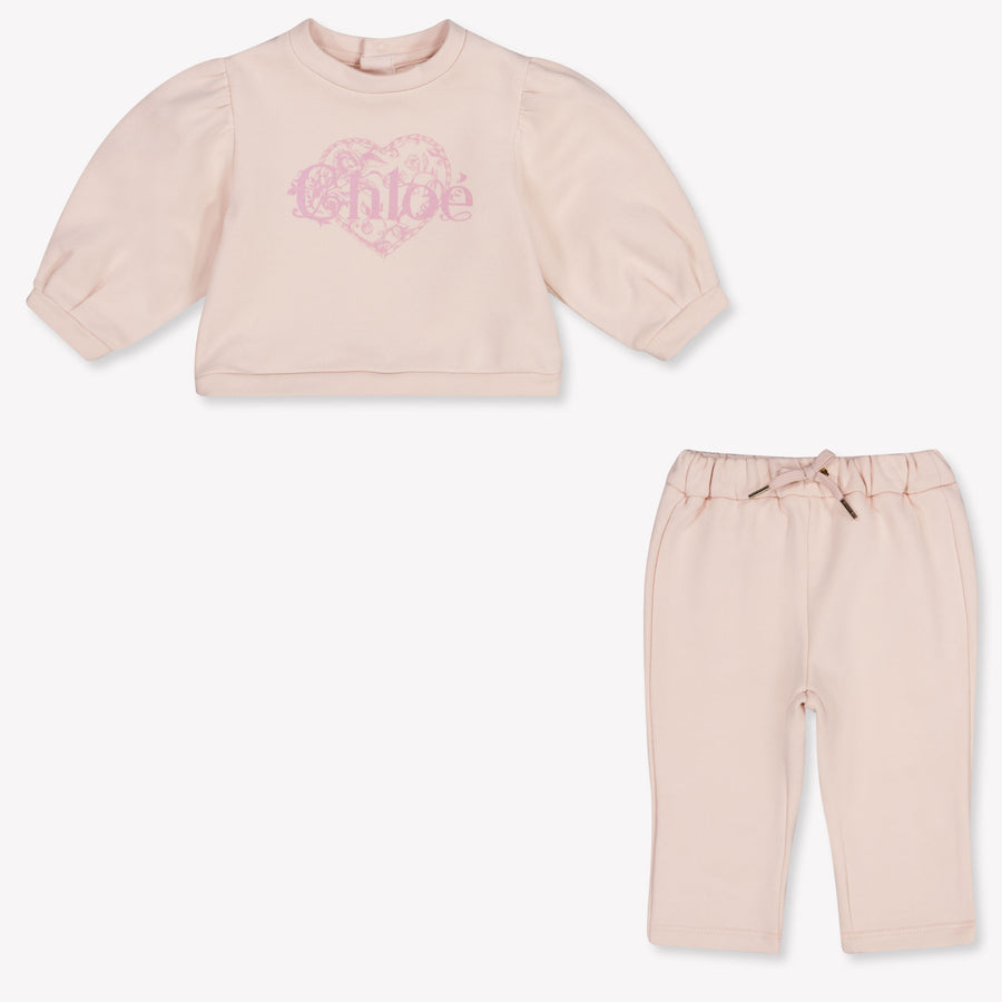 Chloe Baby Meisjes Joggingpak In Licht Roze
