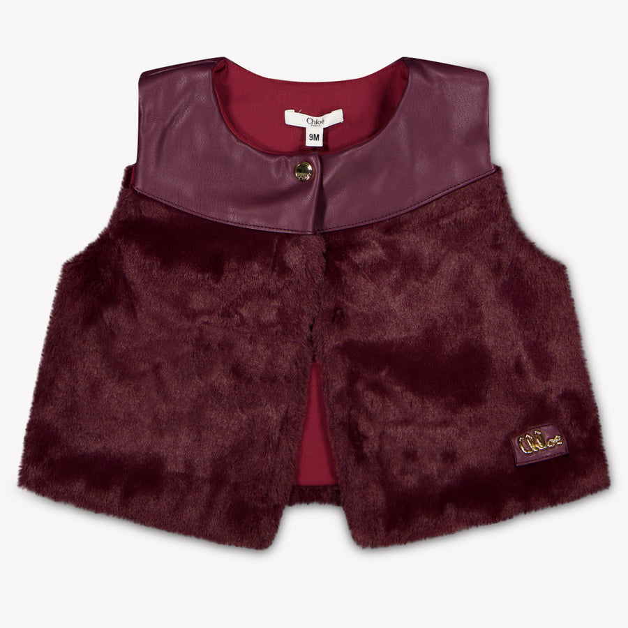 Chloe Baby Meisjes Bodywarmer In Bordeaux