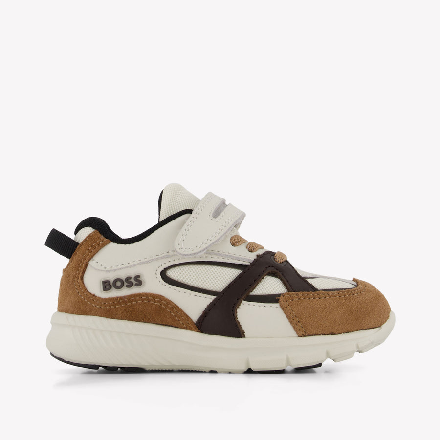 Boss Jongens Sneakers In Beige