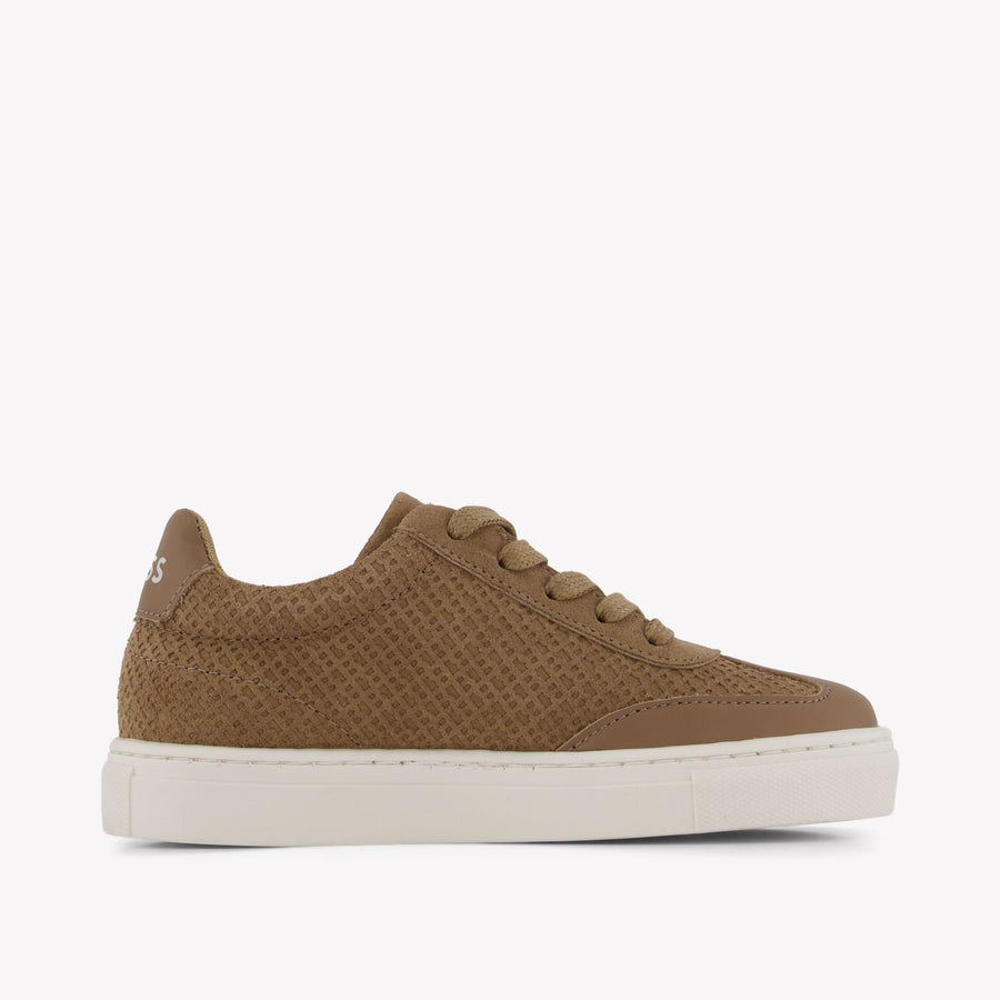 Boss Kinder Jongens Sneakers In Beige