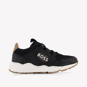 Boss Jongens Sneakers In Zwart