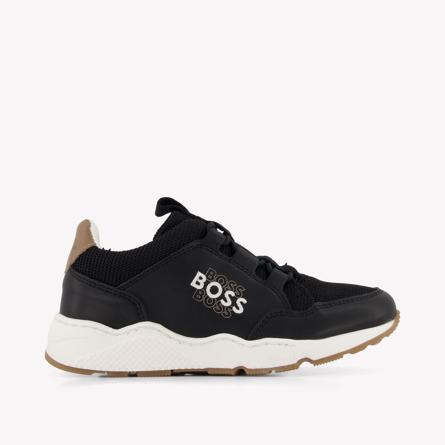 Boss Jongens Sneakers In Zwart