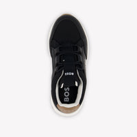 Boss Jongens Sneakers In Zwart