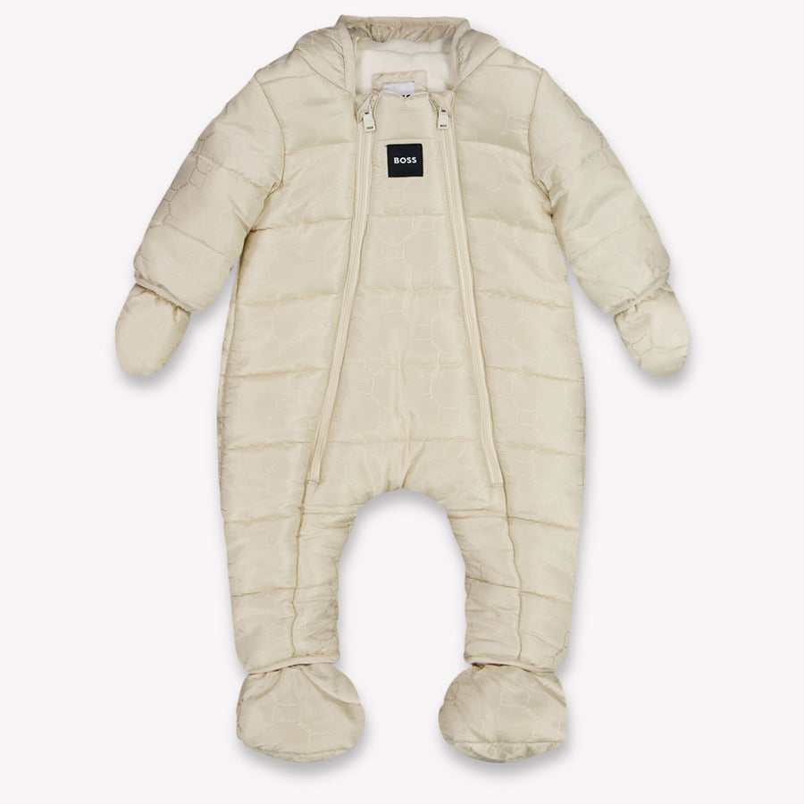 Boss Baby Boys Ski Suit in Light Beige