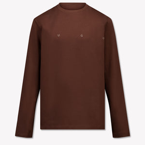 HUGO Kinder Jongens T-Shirt In Donker Bruin