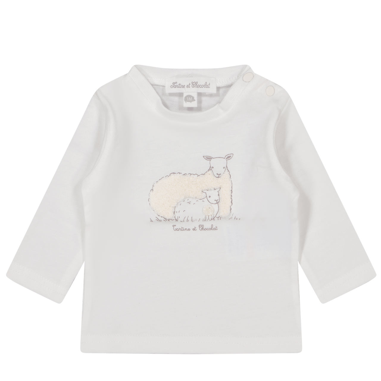 Tartine et Chocolat Baby Jongens T-Shirt Wit 0 mnd