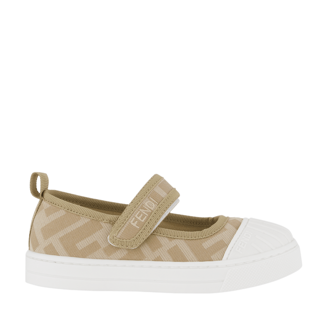 Fendi Kinder Meisjes Schoenen Licht Beige 19