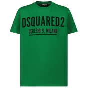 Dsquared2 Kinder Unisex T-Shirt Groen