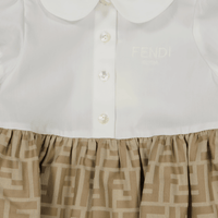 Fendi Baby Meisjes Jurk In Beige