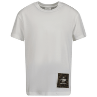 Fendi Kinder Unisex T-Shirt Wit 3Y