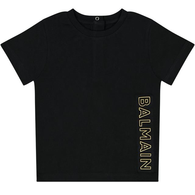 Balmain Baby Unisex T-Shirt Zwart 6 mnd