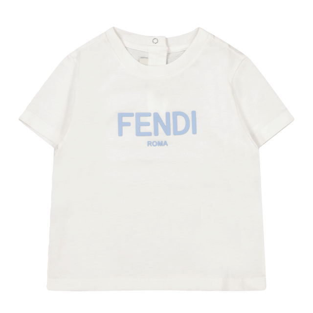 Fendi Baby Unisex T-Shirt Licht Blauw 3 mnd