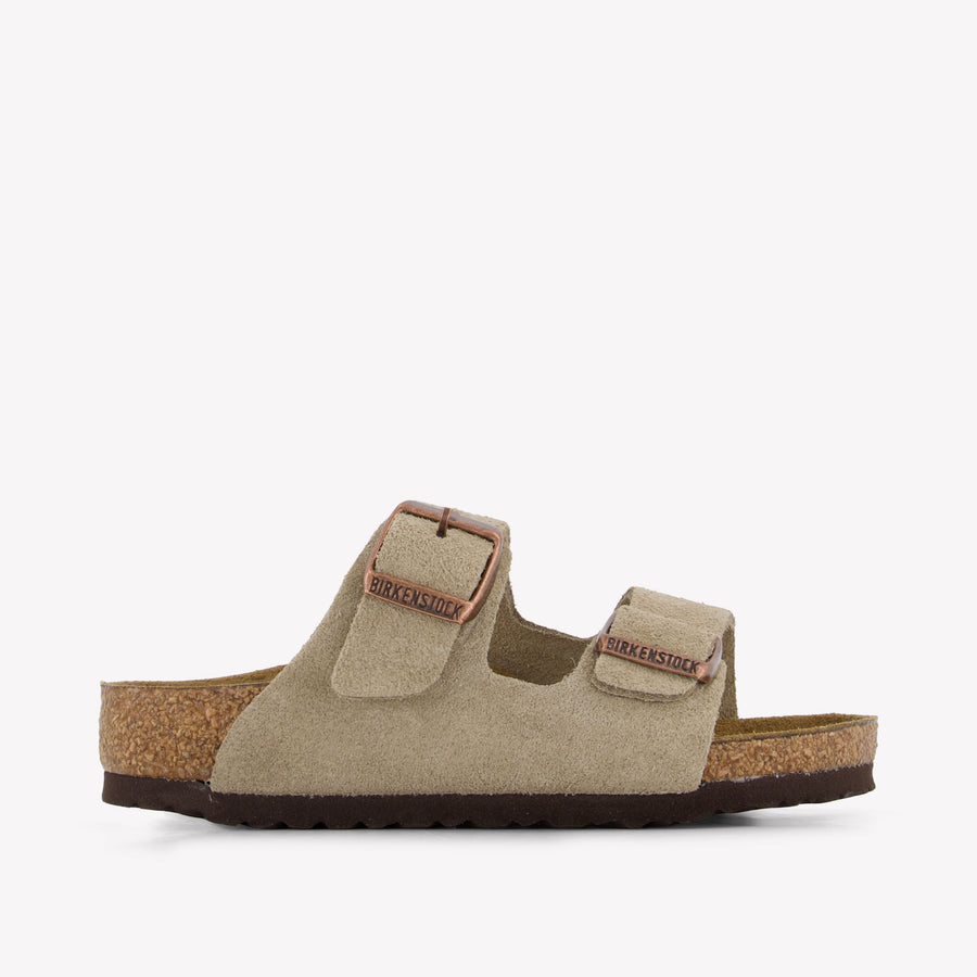 Birkenstock Arizona Kinder Unisex Slippers In Beige