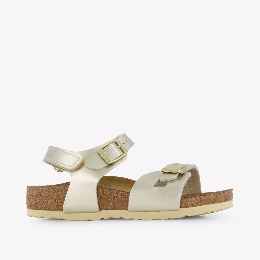 Birkenstock Rio Kinder Meisjes Sandalen In Goud
