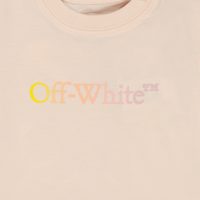 Off-White Baby Meisjes T-Shirt Roze