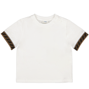 Fendi Baby Jongens T-Shirt Wit