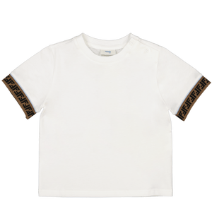 Fendi Baby Jongens T-Shirt In Wit