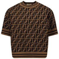 Fendi Kinder Meisjes T-Shirt Bruin 6Y