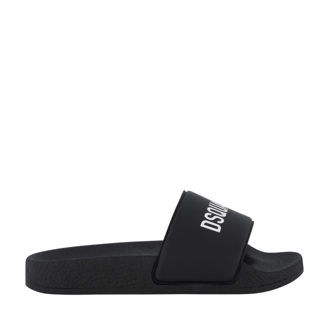 Dsquared2 Kinder Unisex Slippers Zwart 25