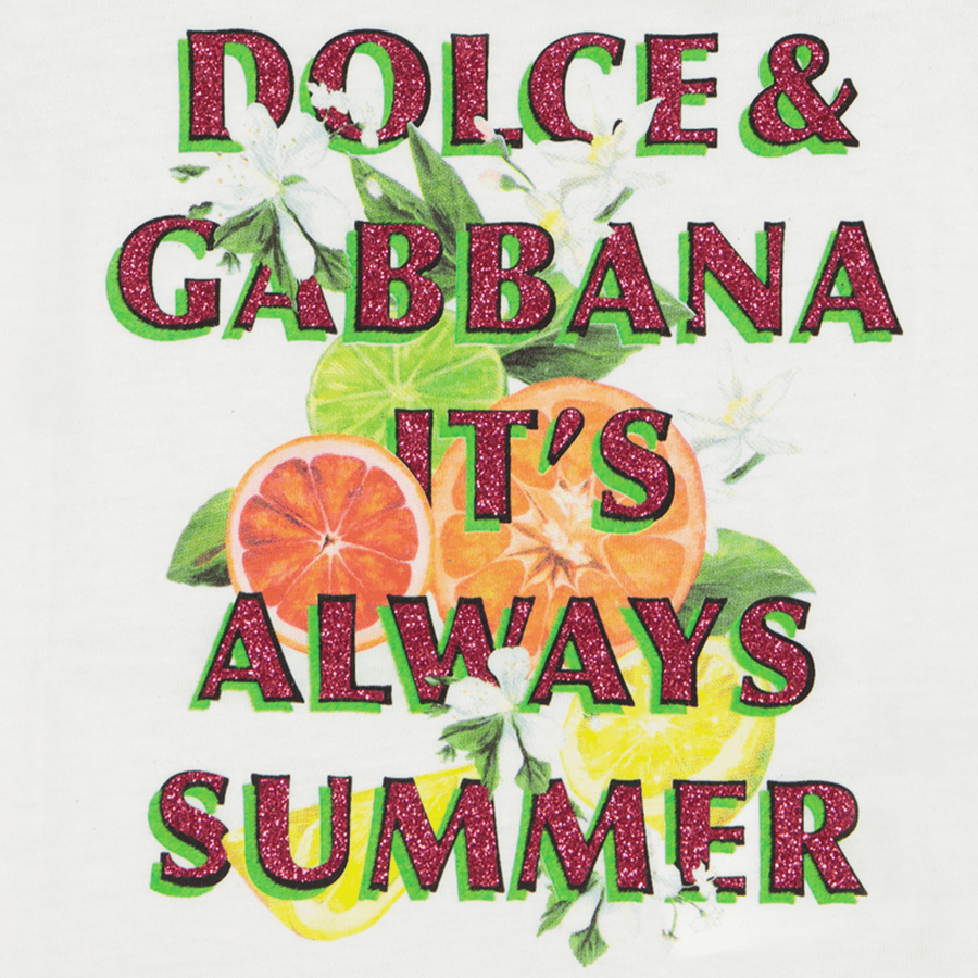 Dolce & Gabbana Baby Meisjes T-Shirt Wit