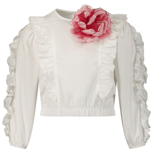 MonnaLisa Kinder Meisjes Blouse Wit 4Y
