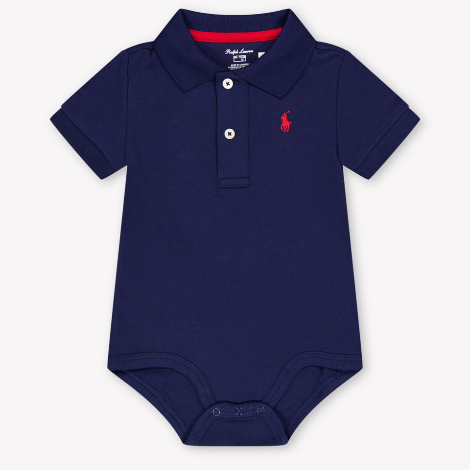 Ralph Lauren Baby Jongens Rompertje In Navy