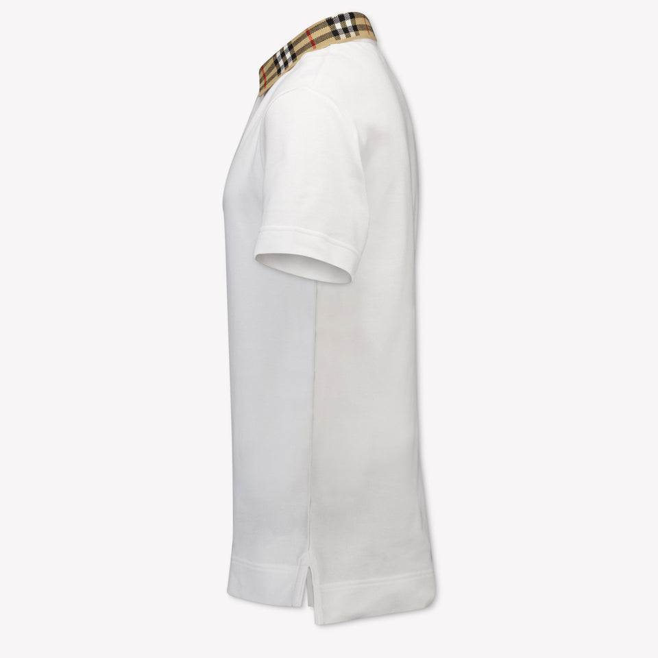 Burberry Johane Kinder Jongens Polo In Wit