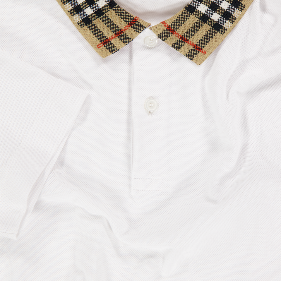 Burberry Johane Kinder Jongens Polo In Wit