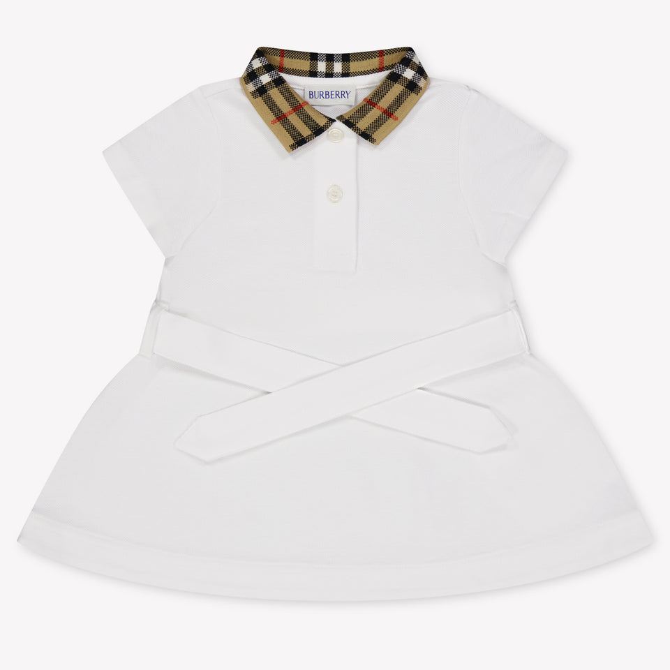 Burberry Astrid Baby Meisjes Jurk In Wit