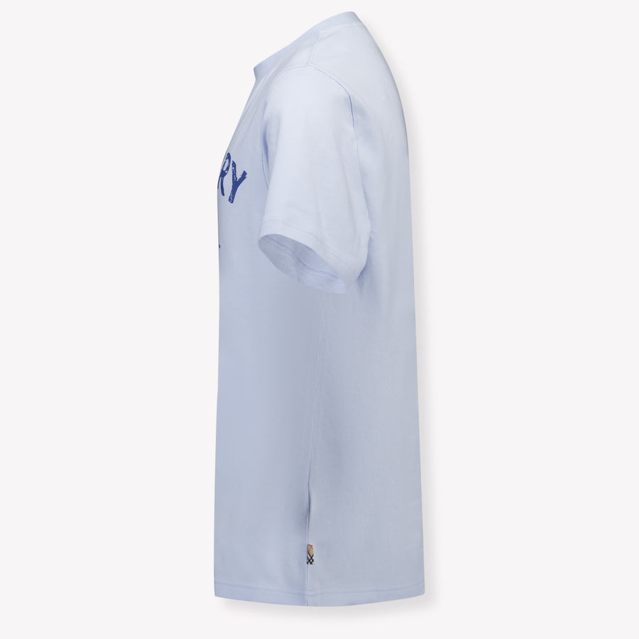 Burberry Cedar Stamp Kinder Jongens T-Shirt In Licht Blauw