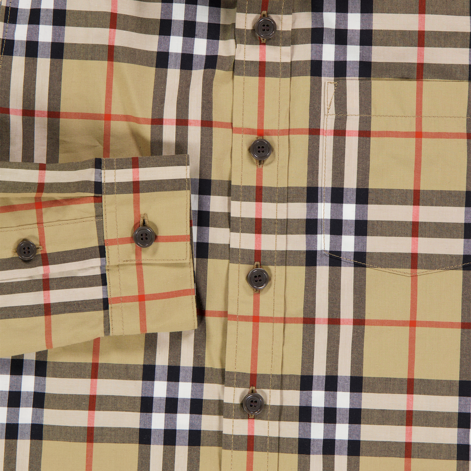 Burberry Owen Kinder Jongens Blouse In Beige