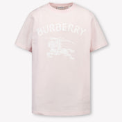 Burberry Cedar Stamp Kinder Meisjes T-Shirt In Licht Roze