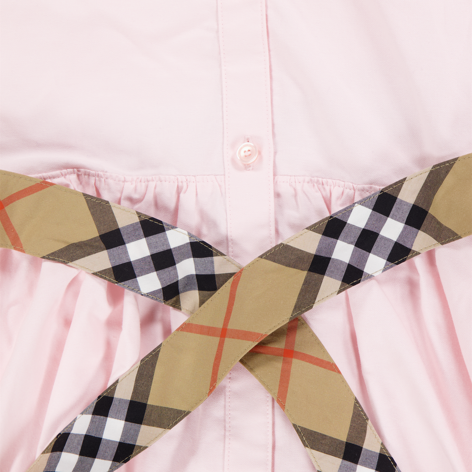 Burberry Juiliet Kinder Meisjes Jurk In Licht Roze