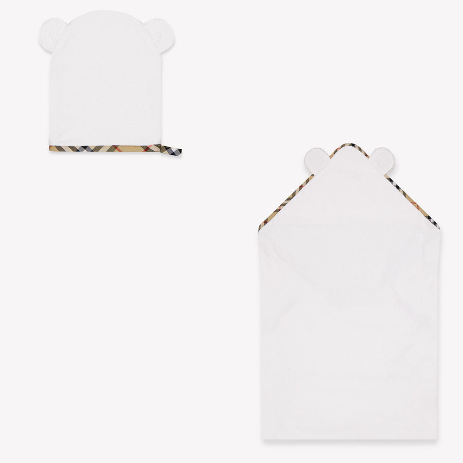 Burberry Bear Towelo Baby Unisex Accessoire In Wit