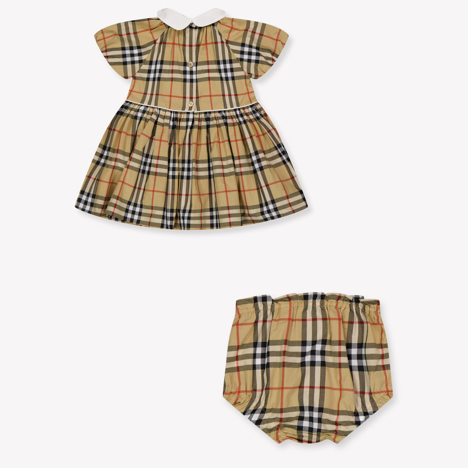 Burberry Aria Baby Meisjes Jurk In Beige